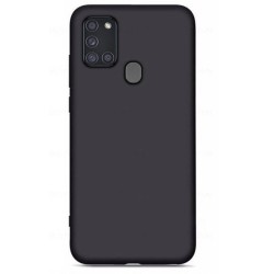 Husa compatibila cu Samsung A21s , SILKASE, culoare negru, soft silicone