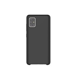 Husa Samsung Galaxy A51, SILKASE, culoare negru, liquid silicone