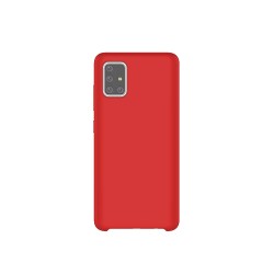 Husa Samsung Galaxy A51, SILKASE, culoare rosu, liquid silicone