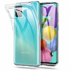 Husa compatibila cu Samsung Galaxy A51, SILKASE, culoare transparent, silicon