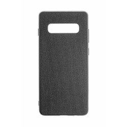 Husa Samsung S10+ Plus, Fabric, culoare negru, textila Husa Samsung S10+ Plus, Fabric, culoare negru, textila