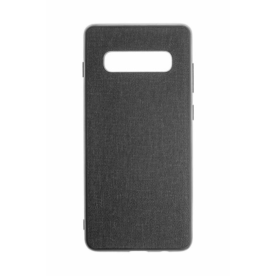 Husa Samsung S10+ Plus, Fabric, culoare negru, textila (SILKASE, Telefoane Samsung) by www.silkase.ro Husa Samsung S10+ Plus, Fabric, culoare negru, textila (Telefoane Samsung, H0430) by www.silkase.ro
