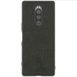 Husa compatibila cu Sony Xperia 1, Fabric,SILKASE, culoare negru