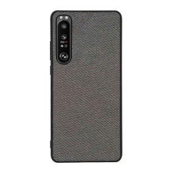 Husa compatibila cu Sony Xperia 1 III, Fabric,SILKASE, culoare gri