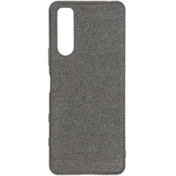 Husa SILKASE pentru Sony Xperia 5 III, fabric, culoare gri Husa SILKASE pentru Sony Xperia 5 III, fabric, culoare gri