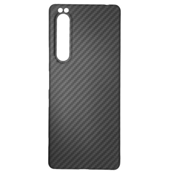 Husa carbon SILKASE pentru Sony Xperia 1 II, aramid kevlar, negru (Xperia 1 II, H0885) by www.silkase.ro