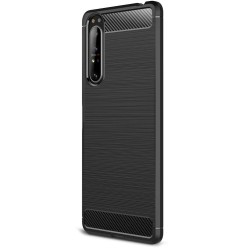 Husa pentru Sony Xperia 1 II, SILKASE, culoare carbon negru