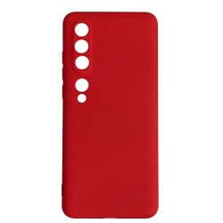 Husa pentru Xiaomi Mi 10, SILKASE, culoare rosu, silicon