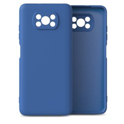 Husa compatibila cu Xiaomi Poco X3, SILKASE, culoare albastru, soft silicone Husa compatibila cu Xiaomi Poco X3, SILKASE, culoare albastru, soft silicone