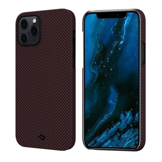 Carcasa PITAKA MagEZ Plain iPhone 12 Pro Black/Red (iPhone 12 Pro, KI1204P) by www.silkase.ro