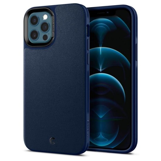 Carcasa Spigen Ciel Leather Brick iPhone 12/12 Pro Navy Blue (Spigen, iPhone 12) by www.silkase.ro Carcasa Spigen Ciel Leather Brick iPhone 12/12 Pro Navy Blue (iPhone 12, ACS01735) by www.silkase.ro