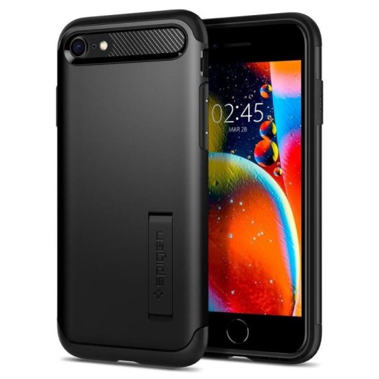 Carcasa Spigen Slim Armor iPhone 7/8/SE (2020) Black (iPhone 7, ACS00886) by www.silkase.ro
