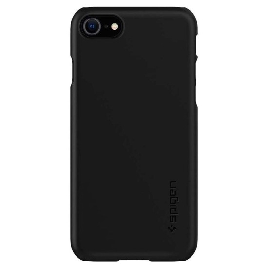 Husa Spigen Thin Fit pentru iPhone SE 2 (2020), Negru (Compatibila cu incarcarea prin inductie) (iPhone 7, ACS00940) by www.silkase.ro