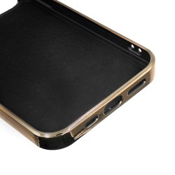 Husa SILKASE pentru iPhone 13 Pro, silicon negru/auriu Husa SILKASE pentru iPhone 13 Pro, silicon negru/auriu