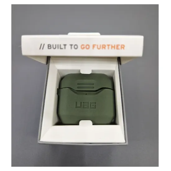 Carcasa antimicrobiana UAG Standard Issue Silicone compatibila cu Apple AirPods 3 Olive Drab (3, 10292K117272) by www.silkase.ro