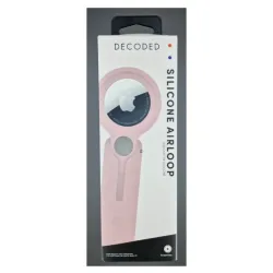 Loop din silicon Decoded pentru Apple AirTag, Roz pudra