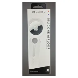 Loop din silicon Decoded pentru Apple AirTag, alb