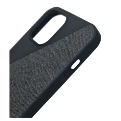 Husa telefon Native Union, Clic Canvas, compatibila iPhone 12 Pro Max, cu accente din tesatura Premium, compatibila incarcatoare wireless, negru Husa telefon Native Union, Clic Canvas, compatibila iPhone 12 Pro Max, cu accente din tesatura Premium, compatibila incarcatoare wireless, negru