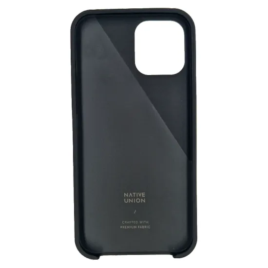 Husa telefon Native Union, Clic Canvas, compatibila iPhone 12 Pro Max, cu accente din tesatura Premium, compatibila incarcatoare wireless, negru (Native Union, iPhone 12 Pro Max) by www.silkase.ro Husa telefon Native Union, Clic Canvas, compatibila iPhone 12 Pro Max, cu accente din tesatura Premium, compatibila incarcatoare wireless, negru (iPhone 12 Pro Max, CCAV-BLK-NP20L) by www.silkase.ro