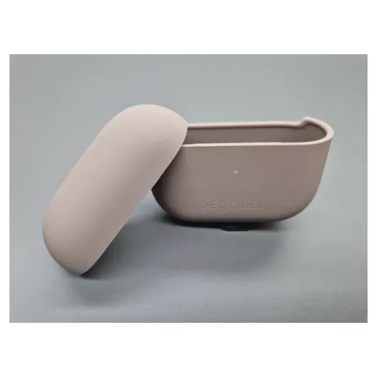 Carcasa Decoded Silicone AirCase Lite compatibila cu Apple AirPods 3 Dark Taupe (3, D21AP3C1SDTE) by www.silkase.ro