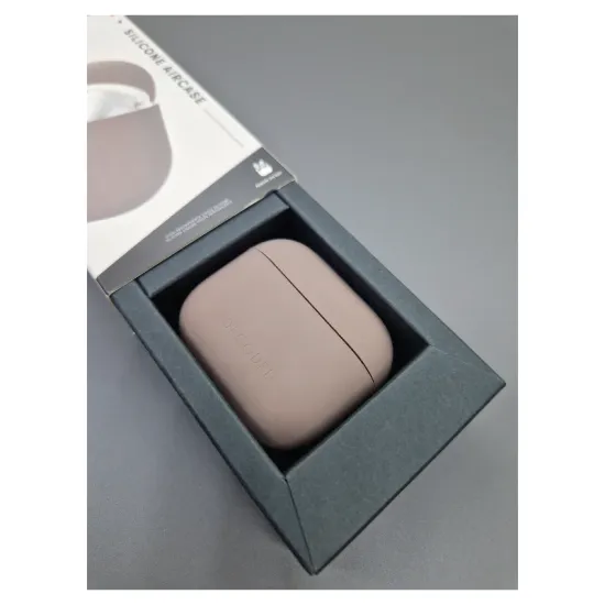 Carcasa Decoded Silicone AirCase Lite compatibila cu Apple AirPods 3 Dark Taupe (3, D21AP3C1SDTE) by www.silkase.ro
