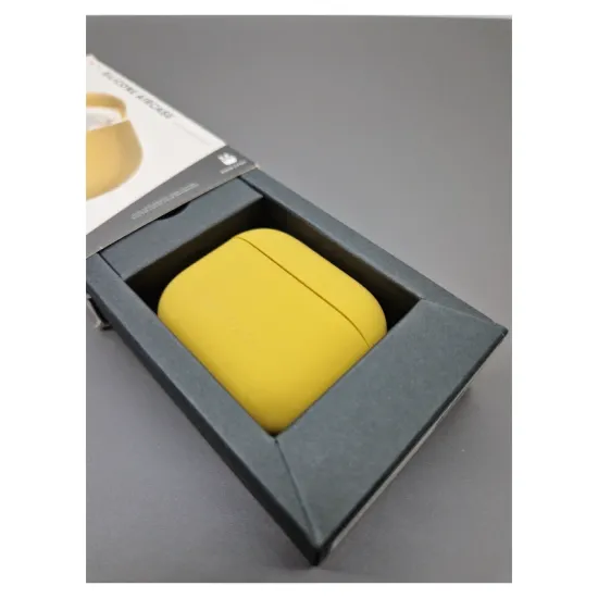 Carcasa Decoded Silicone AirCase Lite compatibila cu Apple AirPods 3 Yellow (3, D21AP3C1STSN) by www.silkase.ro