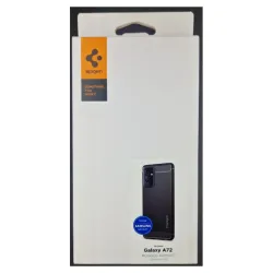 Husa Premium Spigen Rugged Armor Pentru Samsung Galaxy A72, Silicon, Negru