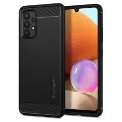 Husa Premium Spigen Rugged Armor Pentru Samsung Galaxy A72, Silicon, Negru