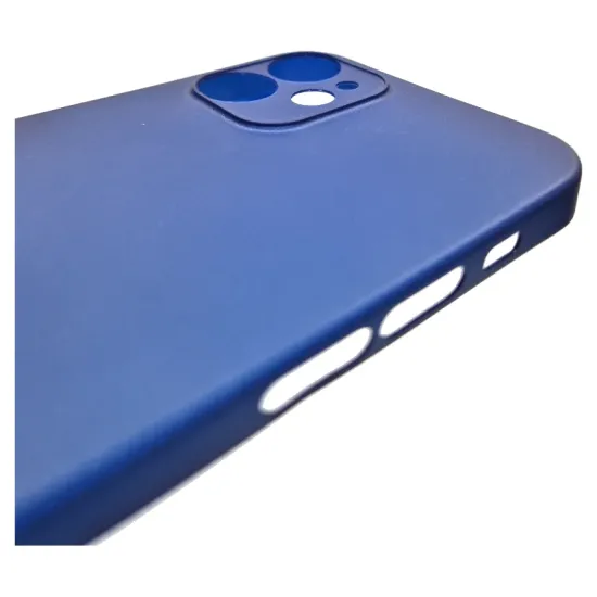 Husa 0.3mm Apple iPhone 12 Mini, SILKASE, subtire, culoare albastru, plastic mat (iPhone 12 Mini, H0015) by www.silkase.ro