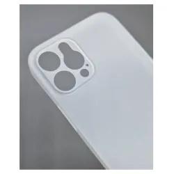 Husa 0.3mm Apple iPhone 12 Pro Max, SILKASE, subtire, culoare alb/transparent, plastic mat Husa 0.3mm Apple iPhone 12 Pro Max, SILKASE, subtire, culoare alb/transparent, plastic mat