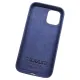 Husa compatibila cu Apple iPhone 12 Mini, SILKASE, alcantara, culoare albastru inchis (iPhone 12 Mini, H0076) by www.silkase.ro