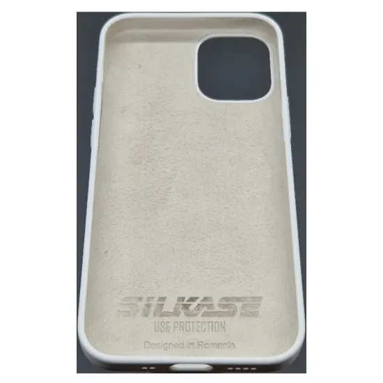 Husa compatibila cu Apple iPhone 12 Mini, SILKASE, magcase, culoare alb, liquid silicon (iPhone 12 Mini, H0079) by www.silkase.ro