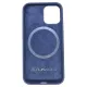 Husa compatibila cu Apple iPhone 12 Mini, SILKASE, magcase, culoare albastru inchis, liquid silicon (iPhone 12 Mini, H0080) by www.silkase.ro