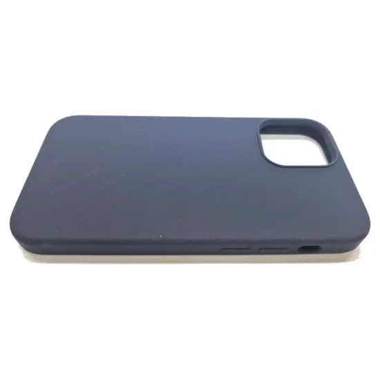 Husa compatibila cu Apple iPhone 12 Mini, SILKASE, magcase, culoare albastru inchis, liquid silicon (iPhone 12 Mini, H0080) by www.silkase.ro