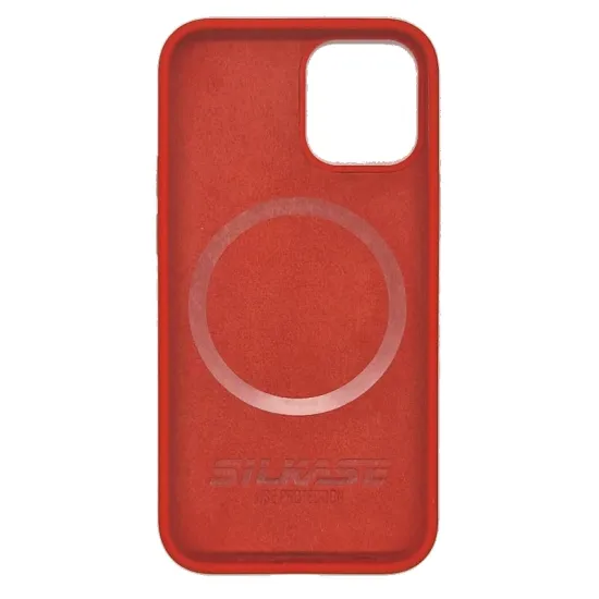 Husa compatibila cu Apple iPhone 12 Mini, SILKASE, magcase, culoare rosu, liquid silicon (iPhone 12 Mini, H0083) by www.silkase.ro