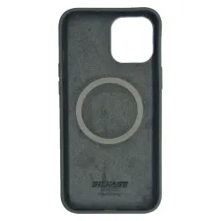 Husa compatibila cu Apple iPhone 12 Pro Max, SILKASE, magcase, culoare verde inchis, liquid silicon