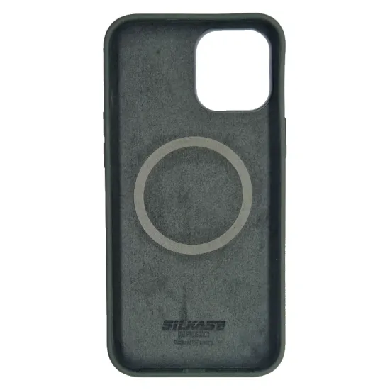 Husa compatibila cu Apple iPhone 12 Pro Max, SILKASE, magcase, culoare verde inchis, liquid silicon (iPhone 12 Pro Max, H0094) by www.silkase.ro