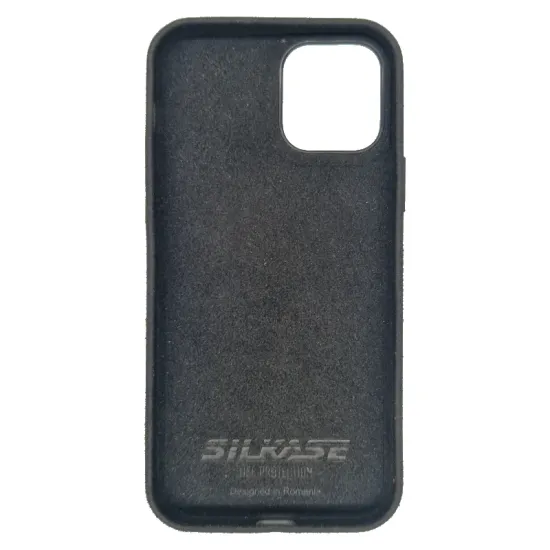 Husa compatibila cu Apple iPhone 12/12 Pro, SILKASE, alcantara, culoare negru (SILKASE, iPhone 12) by www.silkase.ro Husa compatibila cu Apple iPhone 12/12 Pro, SILKASE, alcantara, culoare negru (iPhone 12, H0098) by www.silkase.ro