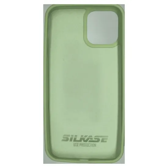Husa pentru iPhone 12/12 Pro, SILKASE, culoare verde, silicon (iPhone 12, H0169) by www.silkase.ro