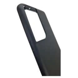 Husa compatibila cu Samsung S21 Ultra, SILKASE, culoare negru, soft silicon