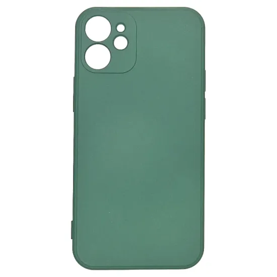 Husa compatibila cu iPhone 12 Mini, SILKASE, culoare verde inchis, soft silicone (iPhone 12 Mini, H0523) by www.silkase.ro