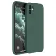 Husa compatibila cu iPhone 12 Mini, SILKASE, culoare verde inchis, soft silicone (iPhone 12 Mini, H0523) by www.silkase.ro