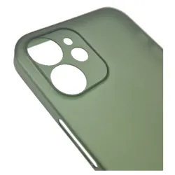 Husa 0.3mm compatibila cu Apple iPhone 12 Mini, SILKASE, subtire, culoare verde, plastic mat Husa 0.3mm compatibila cu Apple iPhone 12 Mini, SILKASE, subtire, culoare verde, plastic mat