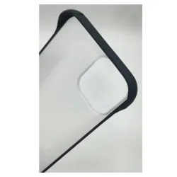 Husa compatibila cu iPhone 12 Pro Max, SILKASE, frameless, culoare transparent/negru, ultra slim Husa compatibila cu iPhone 12 Pro Max, SILKASE, frameless, culoare transparent/negru, ultra slim