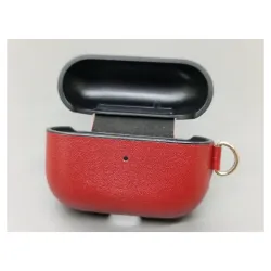 Husa SILKASE piele Airpods Pro, culoare rosu Husa SILKASE piele Airpods Pro, culoare rosu