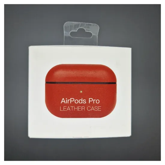 Husa piele Airpods Pro, culoare rosu (Pro, H0573) by www.silkase.ro