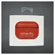 Husa piele Airpods Pro, culoare rosu (Pro, H0573) by www.silkase.ro