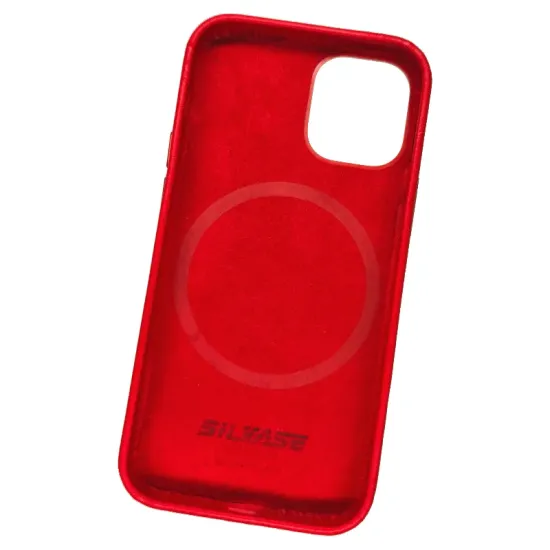Husa piele compatibila cu Apple iPhone 12 Pro Max, SILKASE, culoare rosu (iPhone 12 Pro Max, H0582) by www.silkase.ro