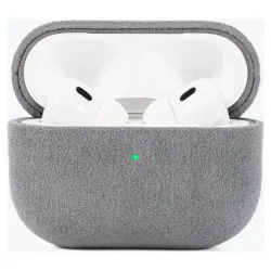 Husa SILKASE alcantara Airpods Pro, culoare gri