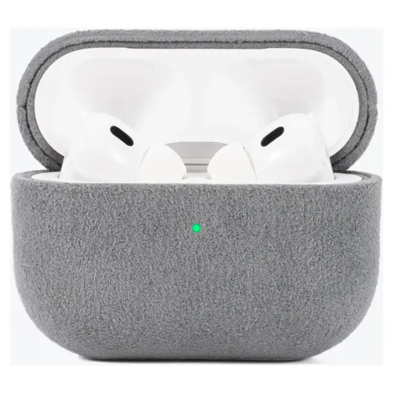 Husa alcantara Airpods Pro, culoare gri (SILKASE, Pro) by www.silkase.ro Husa alcantara Airpods Pro, culoare gri (Pro, H0584) by www.silkase.ro